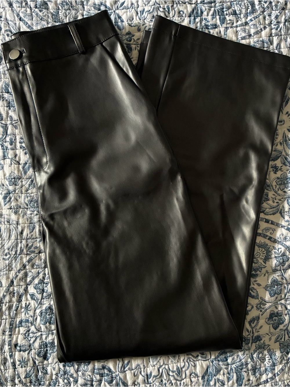 Black Faux Leather Pants